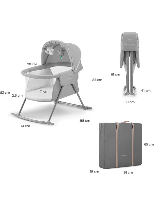Lit bébé Kinderkraft LOVI 3 EN 1 avec berceau, lit de voyage, moustiquaire et jouets suspendus - Kiabi Lit bébé Kinderkraft LOVI 3 EN 1 avec berceau, lit de voyage, moustiquaire et jouets suspendus - Kiabi
