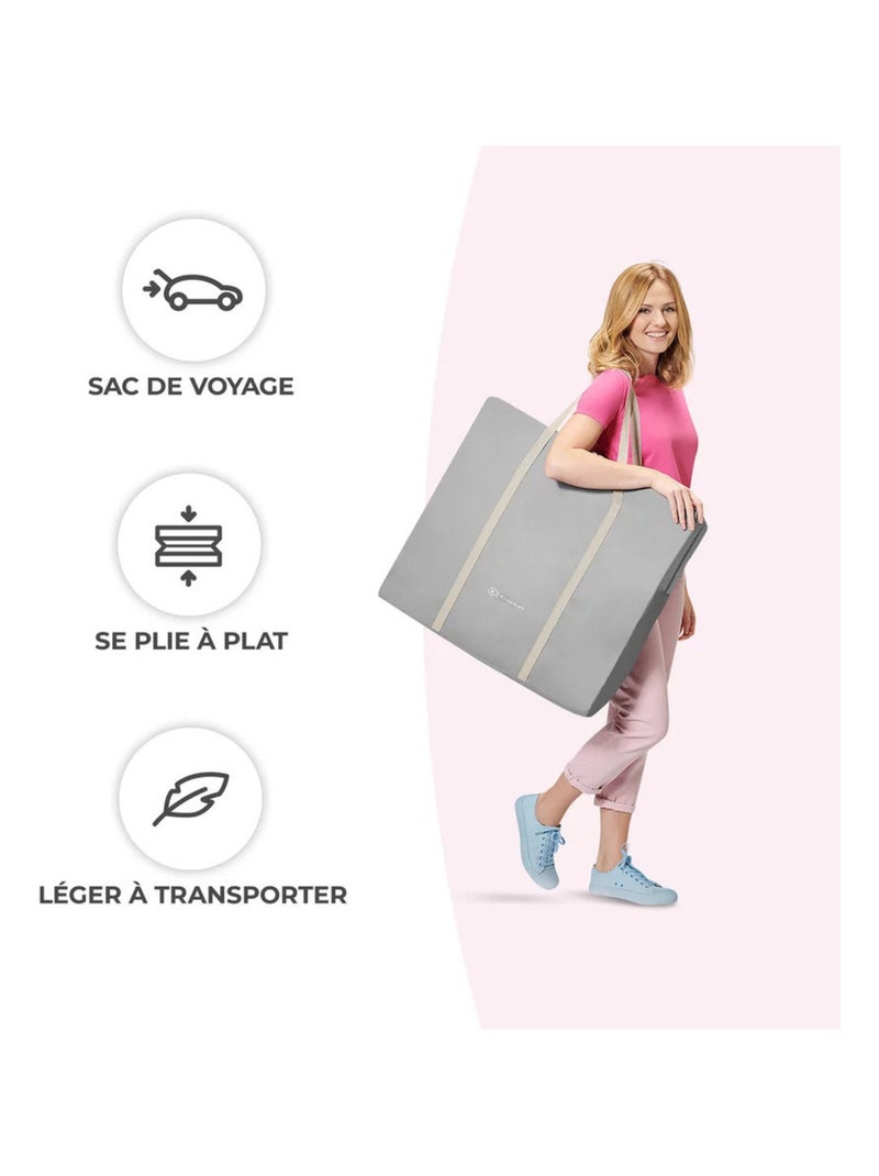 Lit bébé Kinderkraft LOVI 3 EN 1 avec berceau, lit de voyage, moustiquaire et jouets suspendus Gris - Kiabi