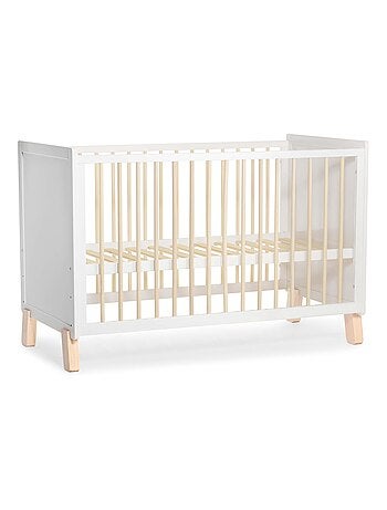 Lit Bébé Kinderkraft NICO Évolutif avec Sommier 3 Niveaux et Structure en Bois de Pin