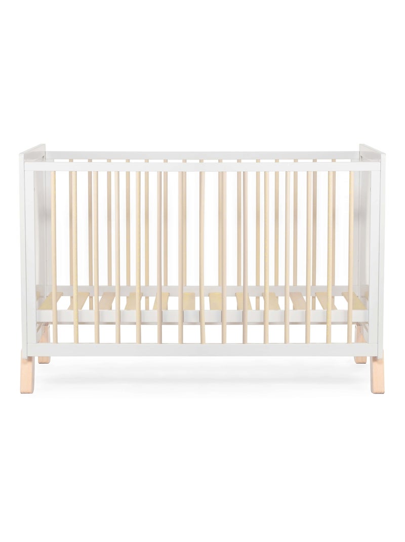 Lit Bébé Kinderkraft NICO Évolutif avec Sommier 3 Niveaux et Structure en Bois de Pin Blanc - Kiabi