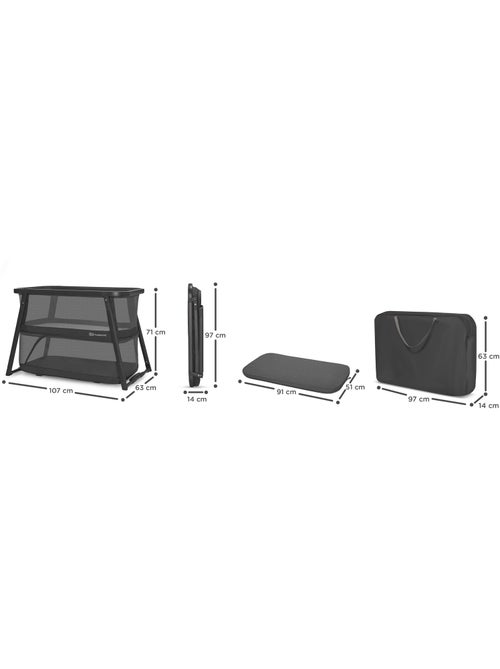 Lit bébé Kinderkraft SOFI PLUS 4 en 1 avec berceau, parc, matelas inclus et pliage en 5 secondes - Kiabi