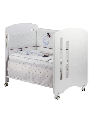 Lit Bébé Lovely Premium avec 3 Pcs textiles  Oso  Gris