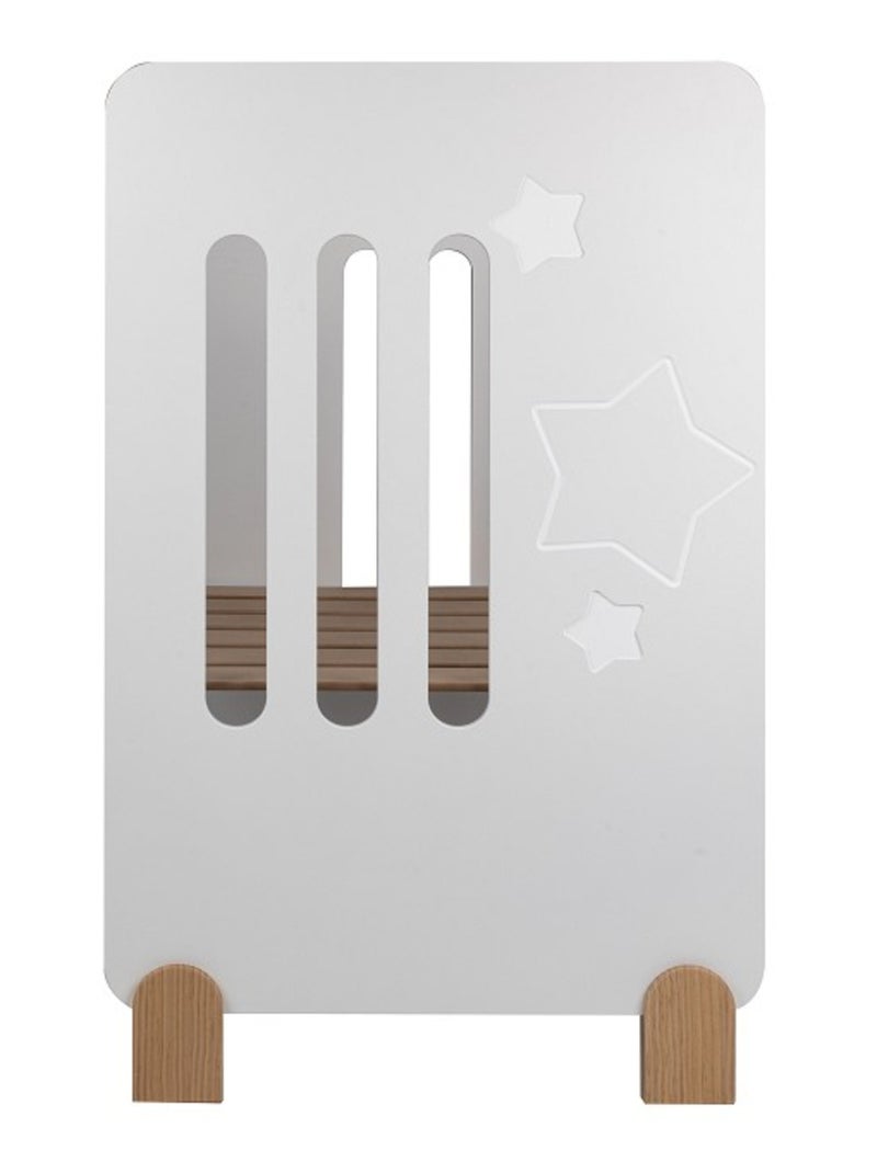 Lit Bébé Mod.Moon Blanc/Nature Blanc - Kiabi