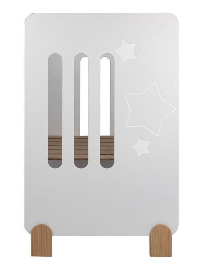 Lit Bébé Mod.Moon Blanc/Nature Blanc - Kiabi