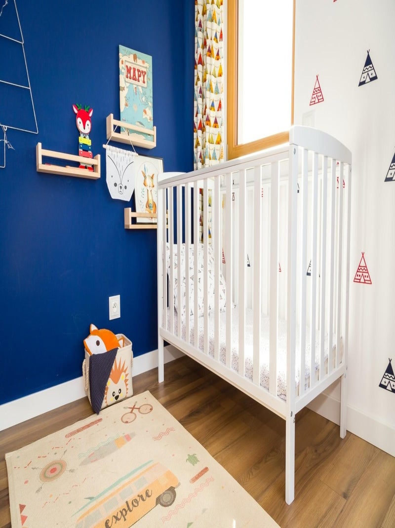 Lit Bébé Monkey en bois naturel style scandinave 120x60cm Beige - Kiabi