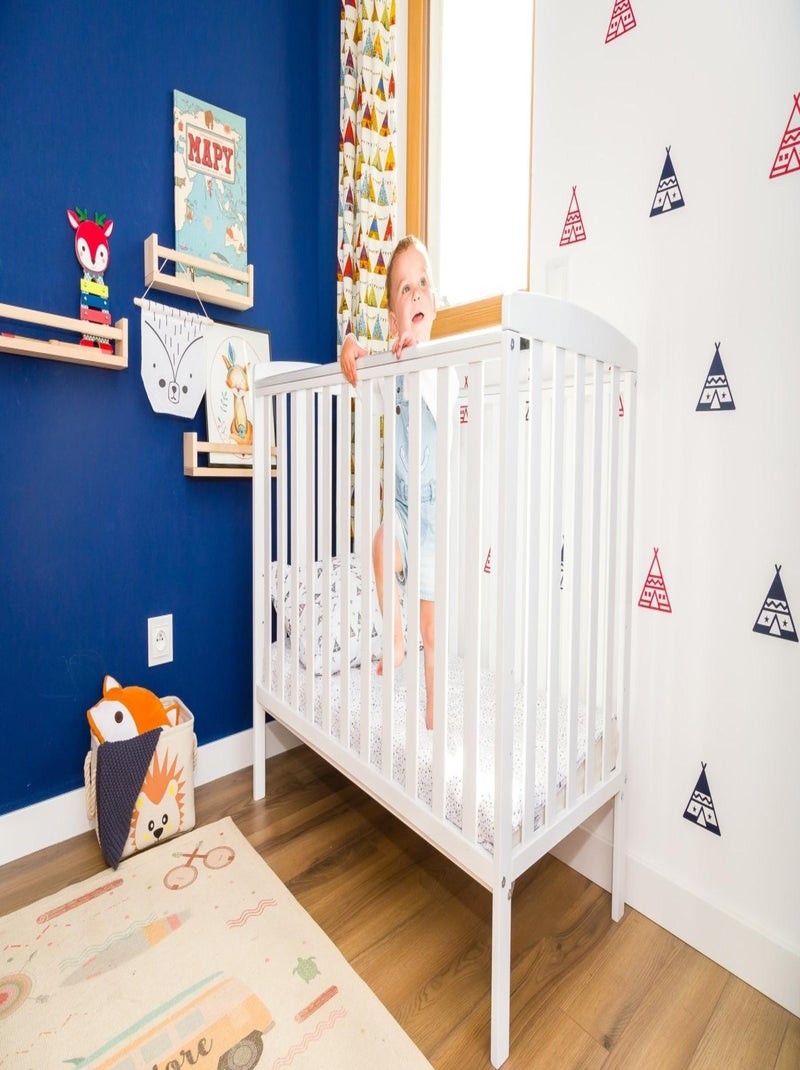 Lit Bébé Monkey en bois naturel style scandinave 120x60cm Beige - Kiabi