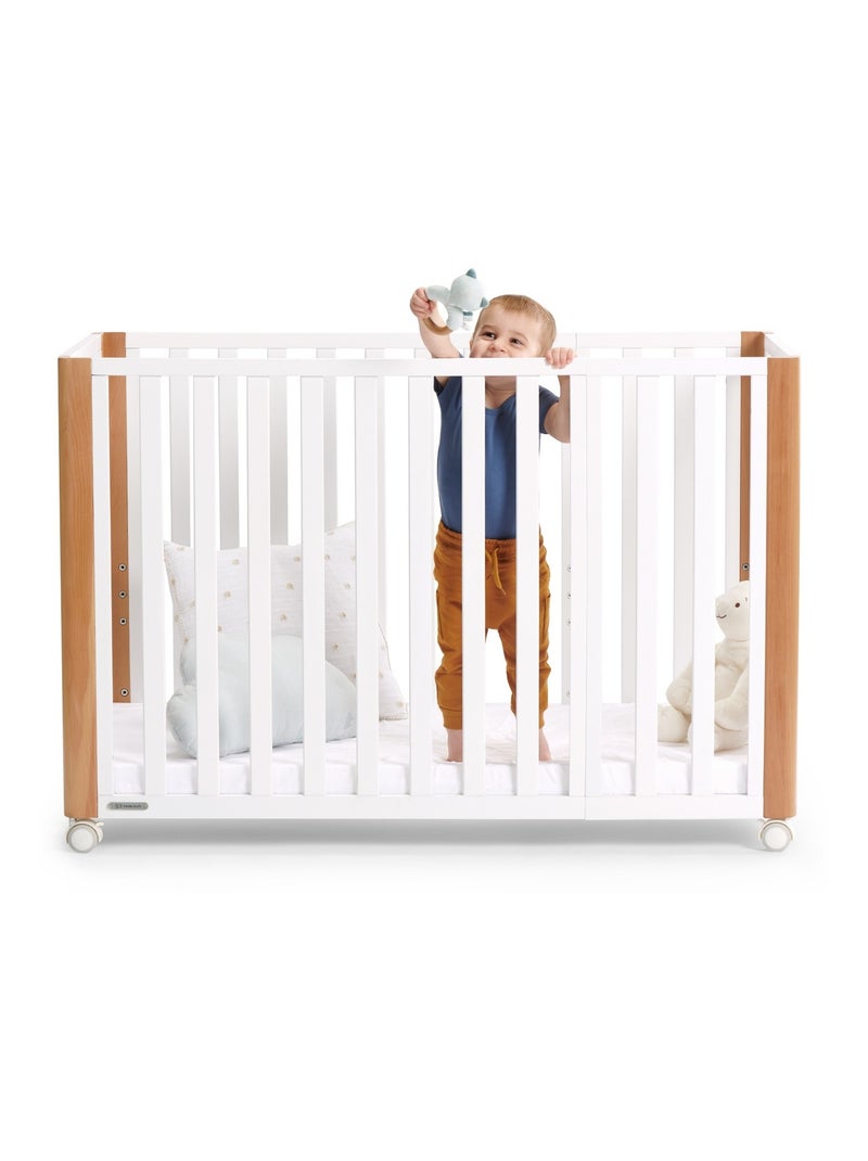 Lit bébé multifonction 4en1 avec matelas Blanc - Kiabi