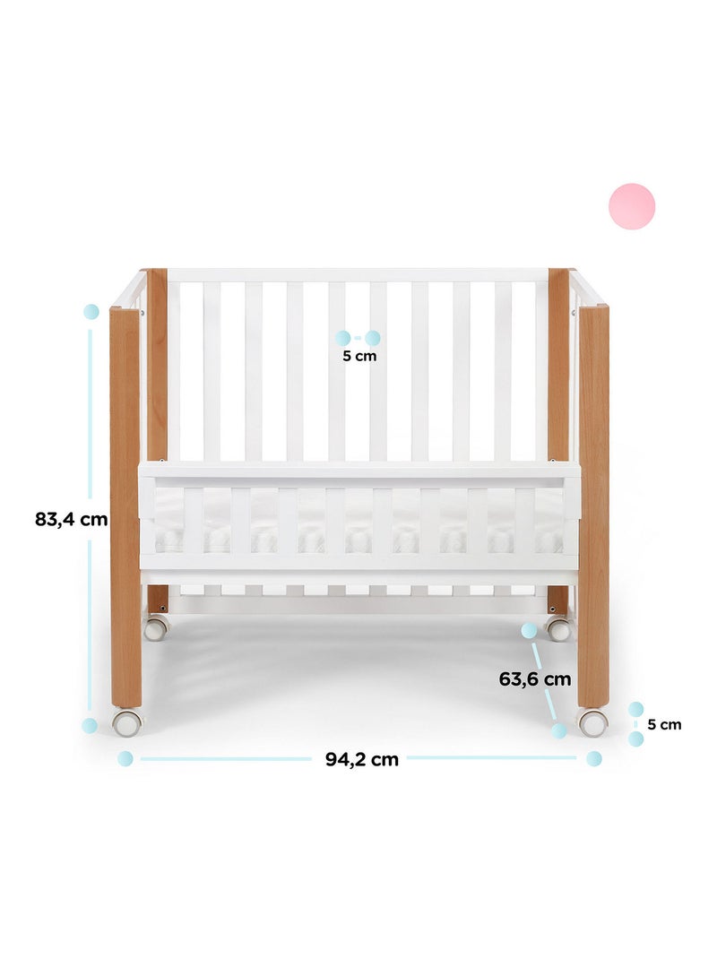 Lit bébé multifonction 4en1 avec matelas Blanc - Kiabi