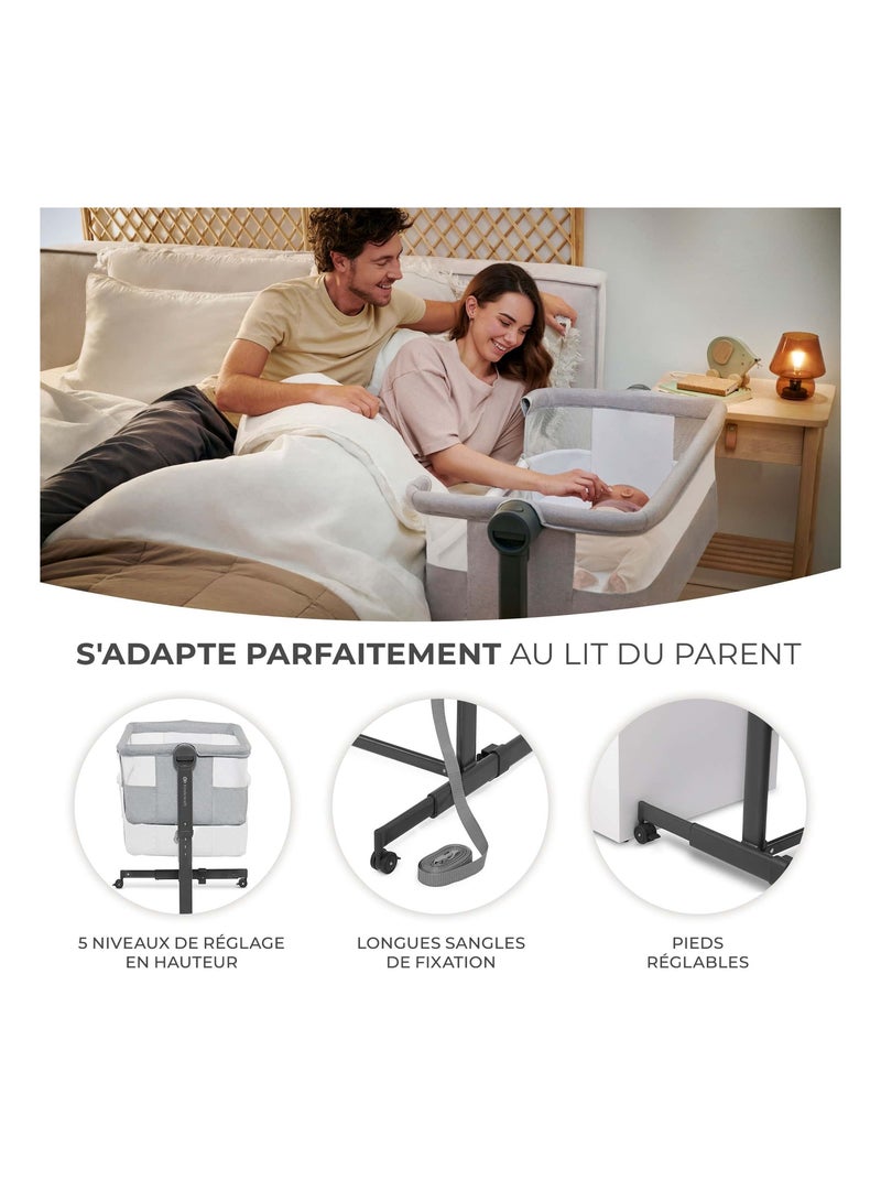 Lit bebe multifonction cododo et berceau Gris - Kiabi
