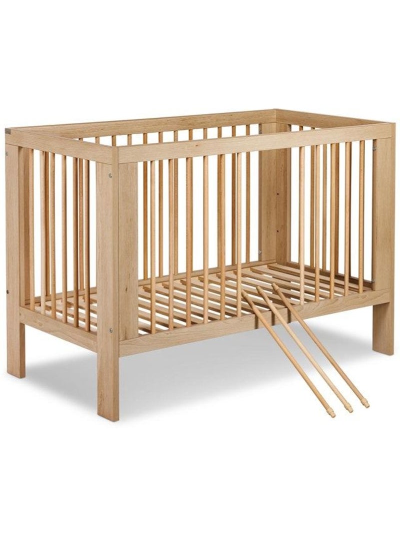 Lit bébé ollo sans matelas en bois de hêtre, sommier réglable - kmbaby Beige - Kiabi