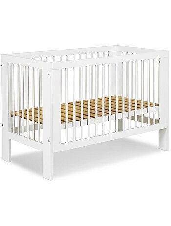 Lit bébé ollo sans matelas en bois de hêtre, sommier réglable - kmbaby
