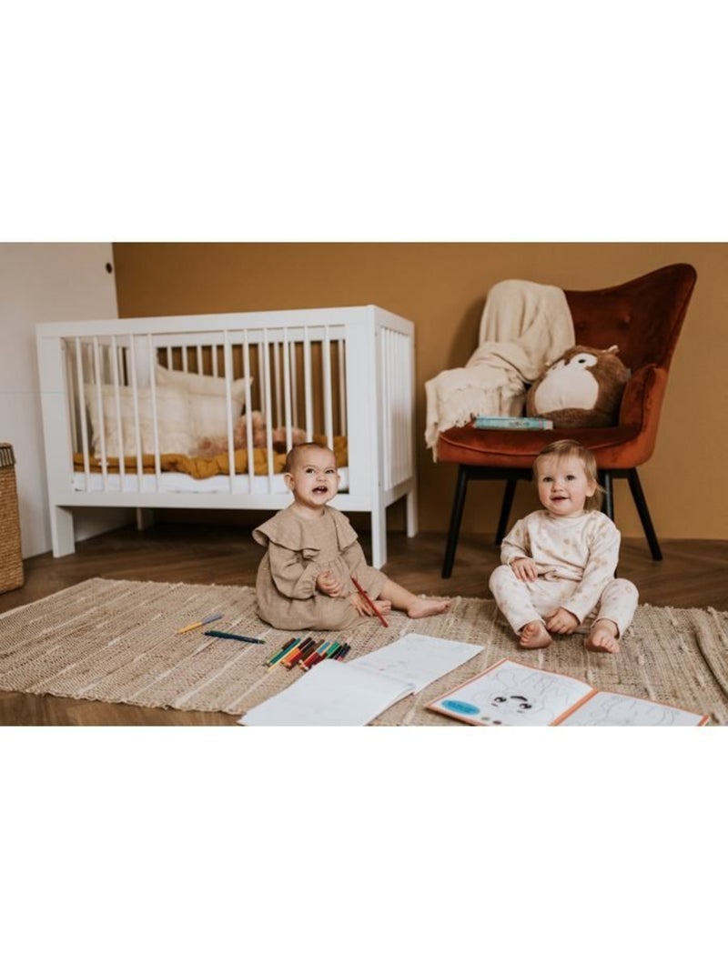 Lit bébé ollo sans matelas en bois de hêtre, sommier réglable - kmbaby Blanc - Kiabi