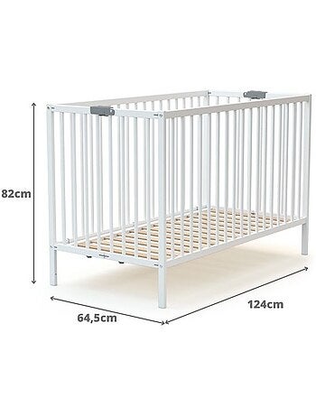 Lit bébé pliant - 60 x 120 cm - webaby - flex - blanc