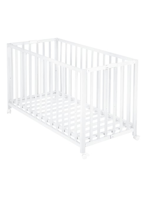 Lit bébé pliant 60 x 120 avec roulettes et hauteur réglable 'Fold Up' ROBA - Kiabi Lit bébé pliant 60 x 120 avec roulettes et hauteur réglable 'Fold Up' ROBA - Kiabi