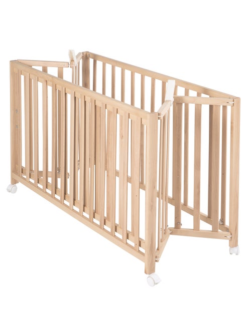 Lit bébé pliant 60 x 120 avec roulettes et hauteur réglable 'Fold Up' ROBA - Kiabi Lit bébé pliant 60 x 120 avec roulettes et hauteur réglable 'Fold Up' ROBA - Kiabi