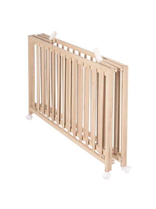 Lit bébé pliant 60 x 120 avec roulettes et hauteur réglable 'Fold Up' ROBA - Kiabi Lit bébé pliant 60 x 120 avec roulettes et hauteur réglable 'Fold Up' ROBA - Kiabi