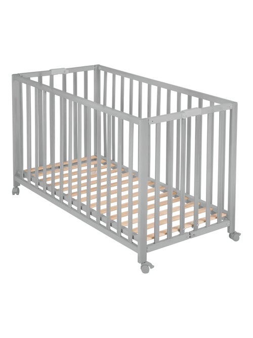 Lit bébé pliant 60 x 120 avec roulettes et hauteur réglable 'Fold Up' ROBA - Kiabi Lit bébé pliant 60 x 120 avec roulettes et hauteur réglable 'Fold Up' ROBA - Kiabi