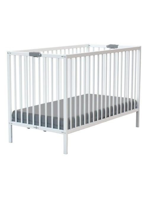 Lit bébé pliant en bois avec matelas - Kiabi