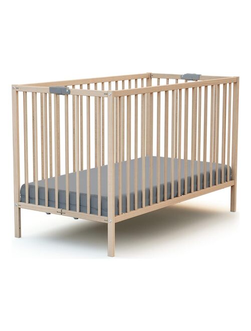 Lit bébé pliant en bois avec matelas - Kiabi