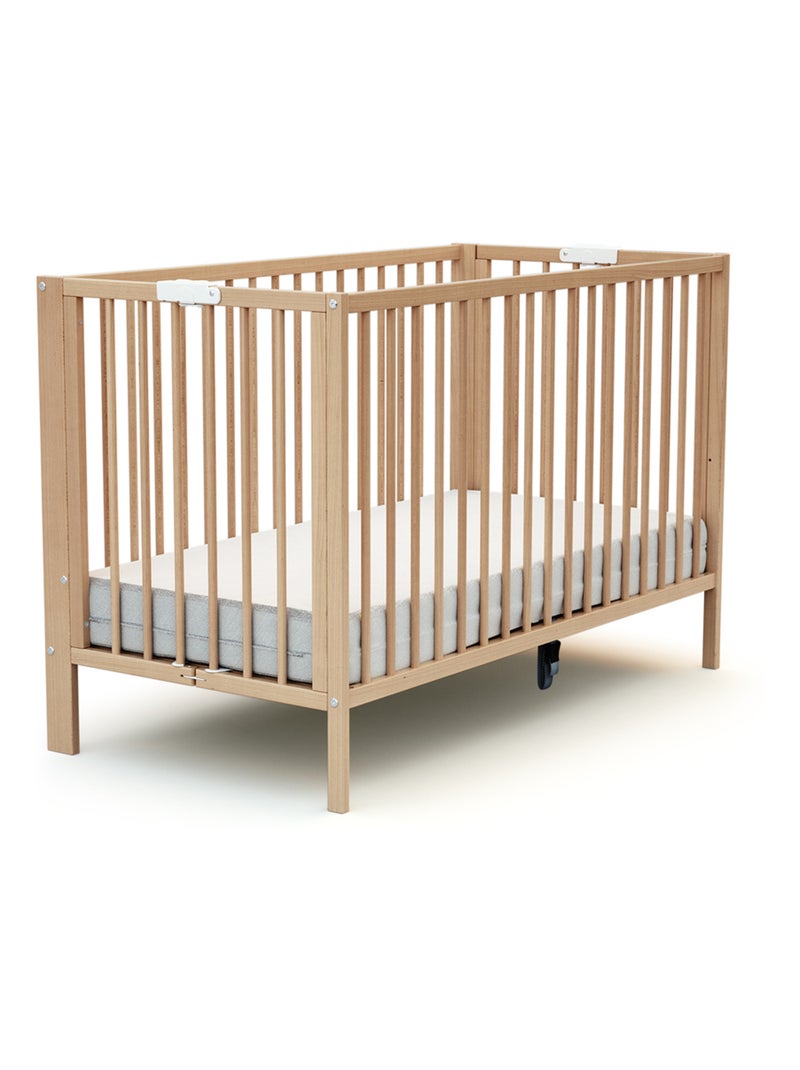 Lit bébé pliant en bois ESSENTIEL Beige clair - Kiabi
