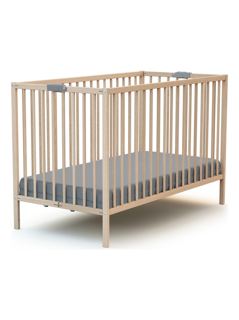 Lit bébé pliant en bois FLEX Marron noisette - Kiabi