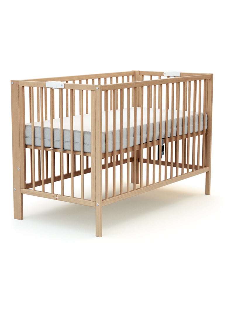 Lit bébé pliant en bois foldo Beige clair - Kiabi