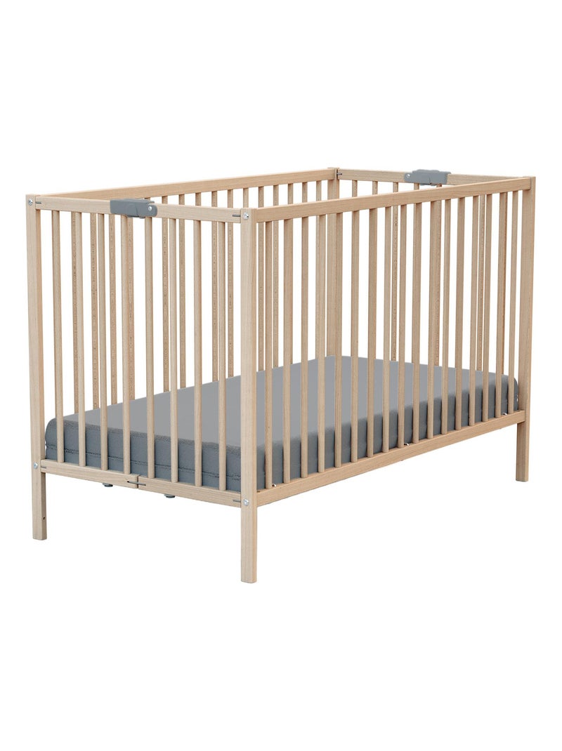 Lit bébé pliant en bois Marron clair - Kiabi