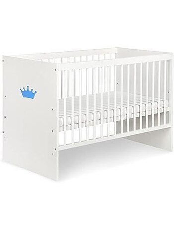 Lit bébé sans matelas - sommier 3 hauteurs, 3 barreaux amovibles - kmbaby