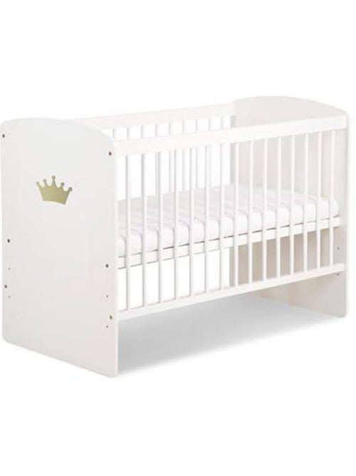 Lit bébé sans matelas - sommier réglable 3 hauteurs, 3 barreaux amovibles - kmbaby - Kiabi Lit bébé sans matelas - sommier réglable 3 hauteurs, 3 barreaux amovibles - kmbaby - Kiabi