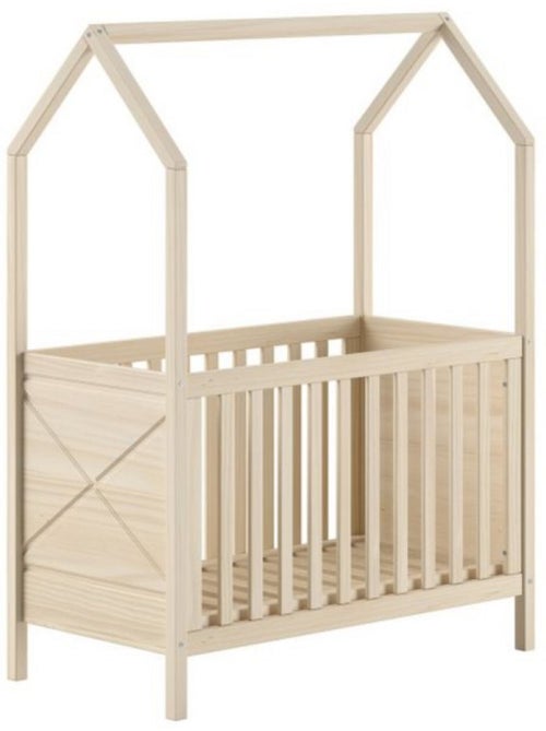 Lit bébé scott 60 x 120 cm coloris naturel - Kiabi Lit bébé scott 60 x 120 cm coloris naturel - Kiabi