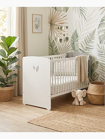 Lit bébé sérigraphié en bois - BABYPRICE