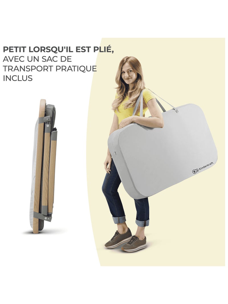 Lit bébé sofi modèle pratique et confortable Gris - Kiabi