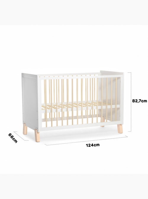 Lit bebe sommier reglable design moderne - Kiabi