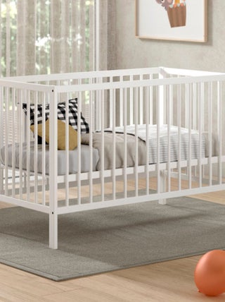 Lit bébé sommier réglable en hauteur hêtre massif  PAOLA