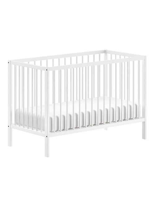 Lit bébé sommier réglable en hauteur hêtre massif  PAOLA - Kiabi