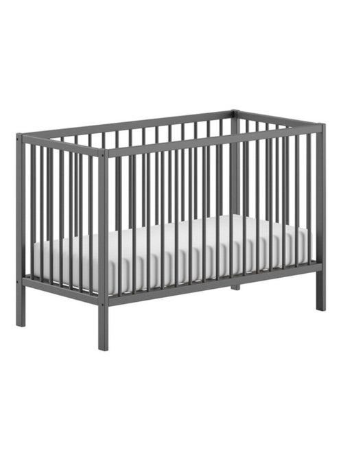 Lit bébé sommier réglable en hauteur hêtre naturel  PAOLA - Kiabi