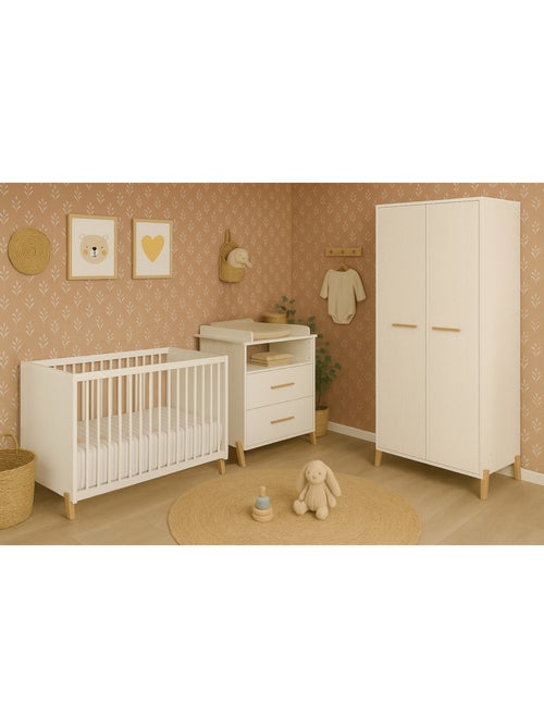 Lit bébé sur pieds en bois - BABYPRICE - Kiabi Lit bébé sur pieds en bois - BABYPRICE - Kiabi