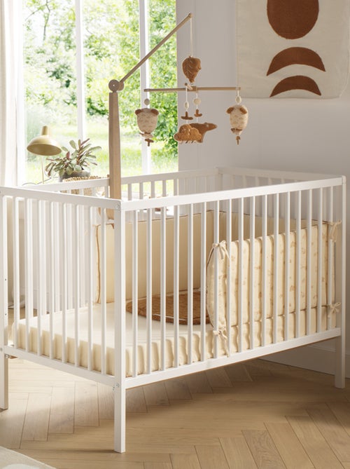 Lit bébé tout barreaux en bois avec matelas - BABYPRICE - Kiabi