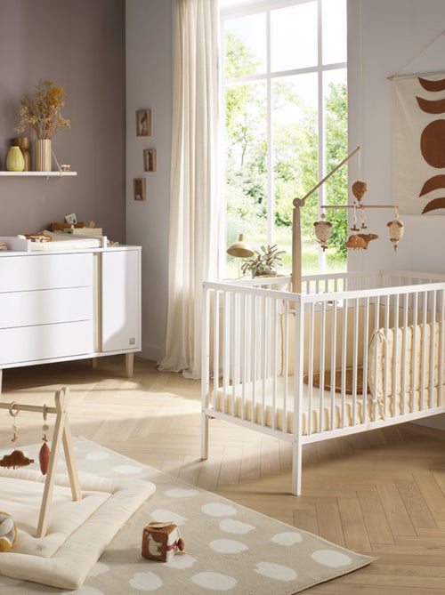 Lit bébé tout barreaux en bois avec matelas - BABYPRICE - Kiabi