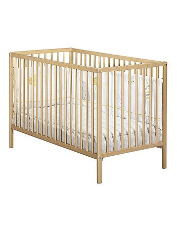Lit bébé tout barreaux en bois avec matelas - BABYPRICE