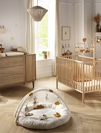Lit bébé tout barreaux en bois avec matelas - BABYPRICE