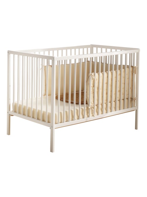Lit bébé tout barreaux en bois avec matelas - - Kiabi