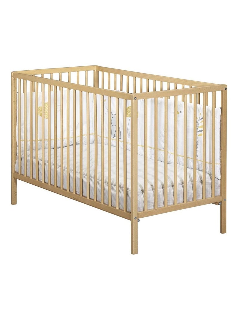 Lit bébé tout barreaux en bois Marron - Kiabi