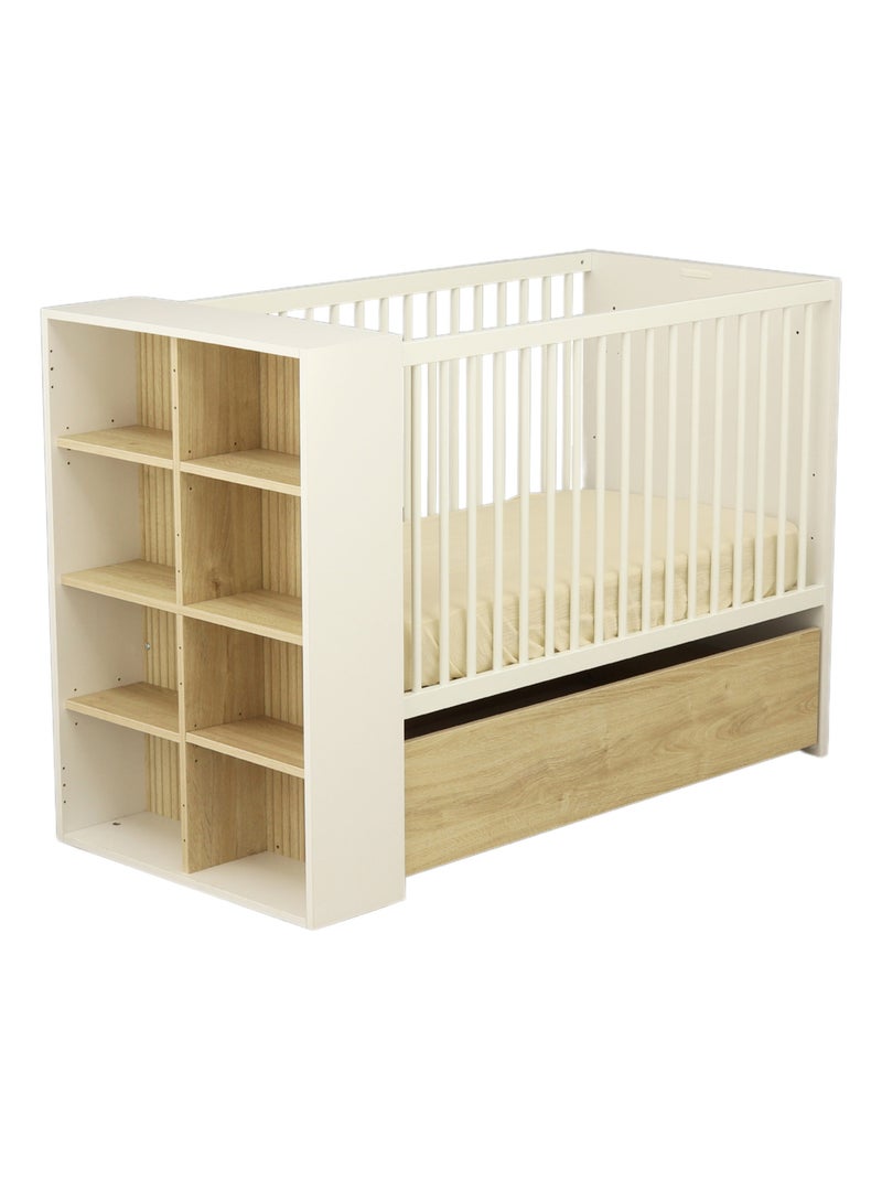 Lit bébé transformable en lit - SAUTHON Blanc Marron - Kiabi