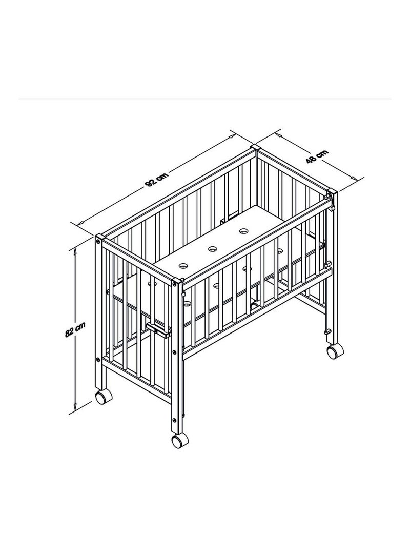 Lit berceau co-dodo à barrières coulissantes, Bois naturel Tissi Marron - Kiabi