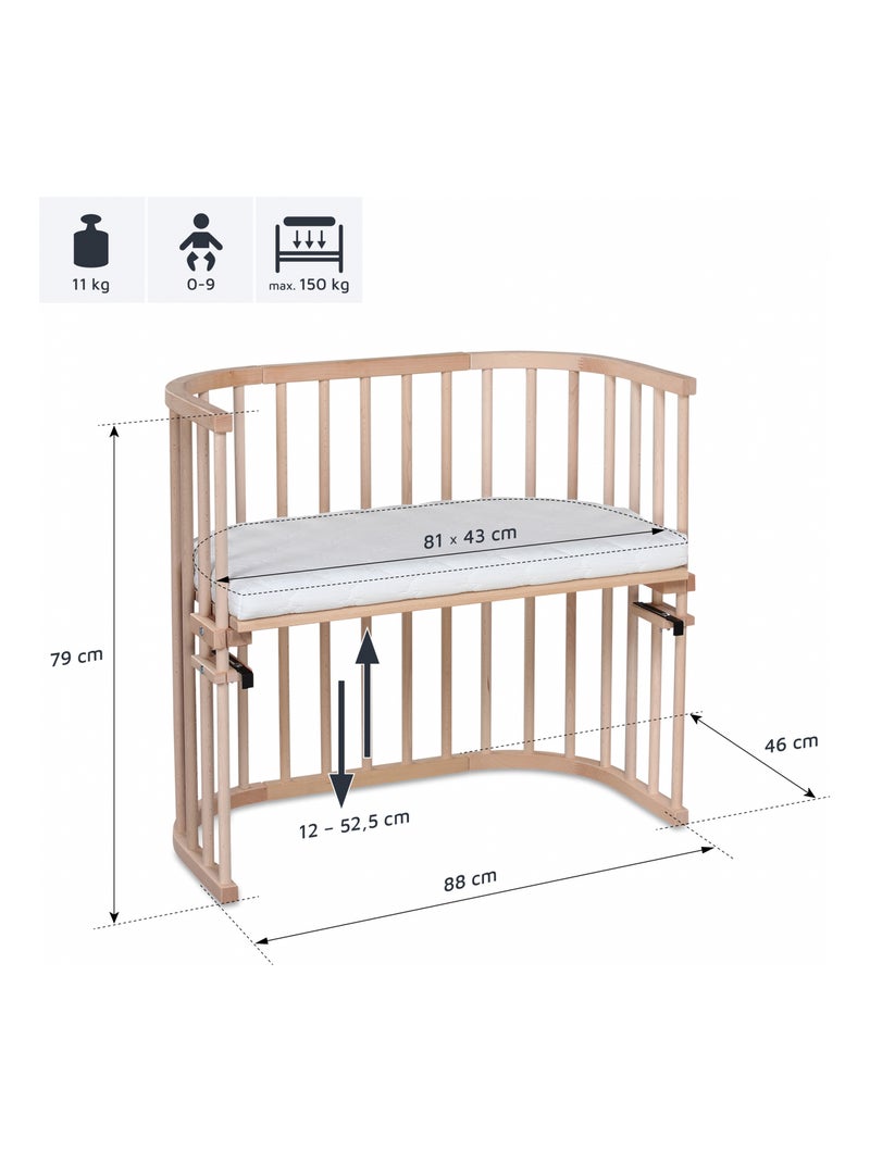 Lit berceau Cododo avec matelas - BabyBay Original Beige clair - Kiabi