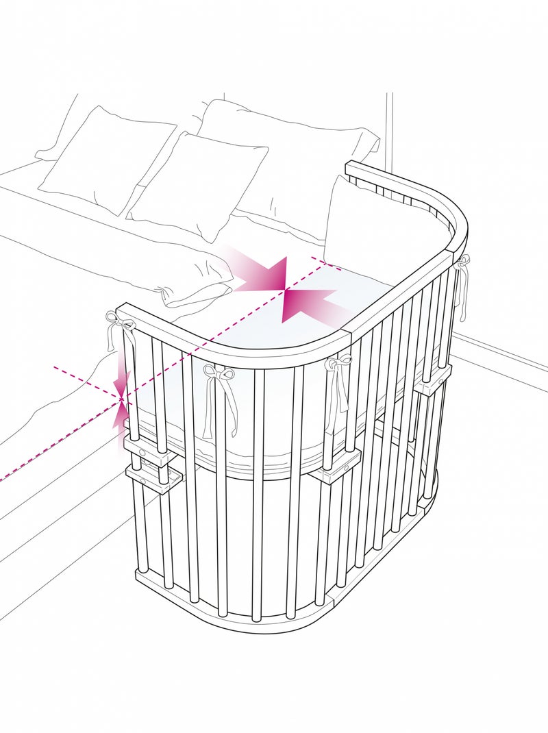 Lit berceau Cododo avec matelas - BabyBay Original Blanc - Kiabi