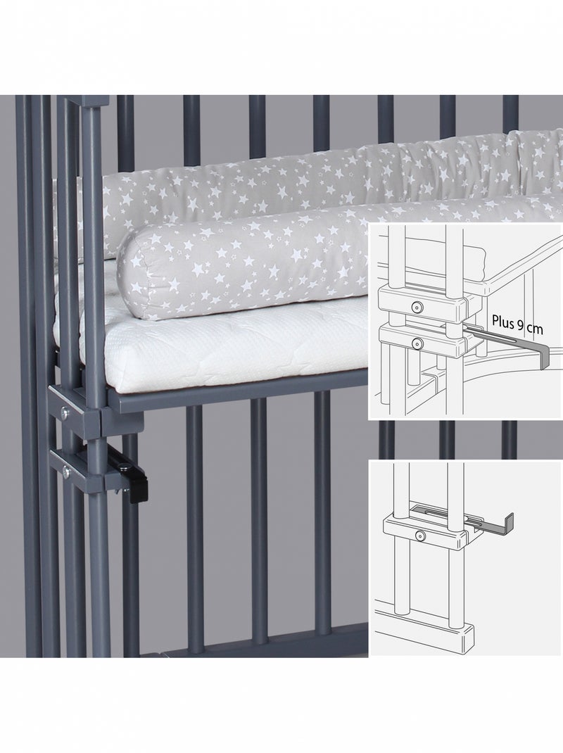 Lit berceau Cododo avec matelas - BabyBay Original Bleu Gris anthracite Bleu - Kiabi