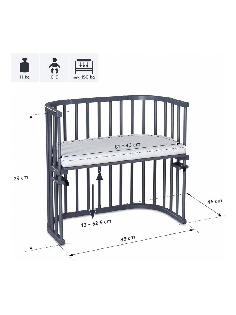 Lit berceau Cododo avec matelas - BabyBay Original Bleu Gris anthracite Bleu - Kiabi