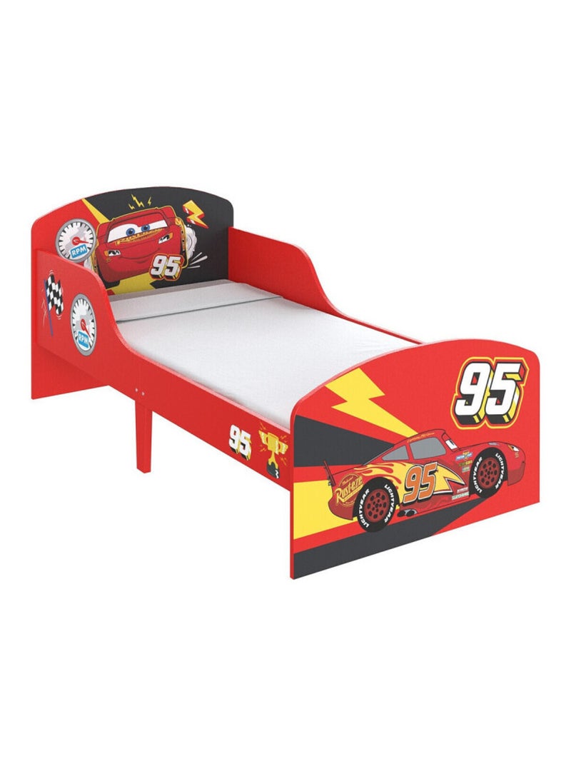 Lit bois Cars Disney Flash McQueen Lightning 95 - 140x70 cm Rouge - Kiabi